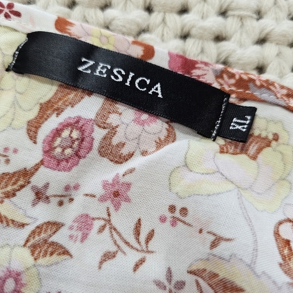 Zesica Summer Wrap Boho Floral Dress V-Neck Size Xlarge - Picture 15 of 16